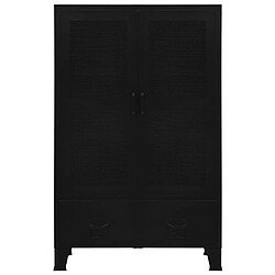 Avis vidaXL Armoire de bureau avec portes en maille Acier 75x40x120 cm Noir