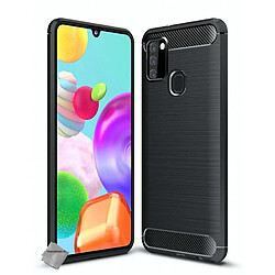 Htdmobiles Coque silicone gel carbone pour Samsung Galaxy A21s + film ecran - NOIR