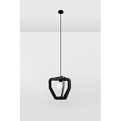 Luminaire Center Suspension Tres Acier Noir 1 ampoule 130cm