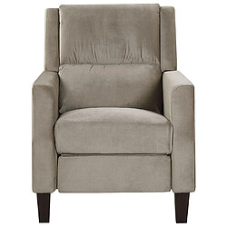 Beliani Fauteuil EGERSUND Velours Taupe pas cher