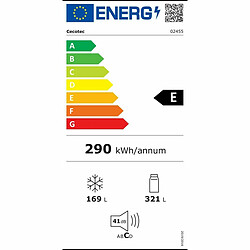 Acheter Réfrigérateur Combiné Cecotec Bolero CoolMarket 4D 490 Inox