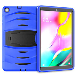 Coque en TPU + Silicone résistant aux chocs avec béquille et fente pour stylet bleu pour votre Samsung Galaxy Tab A 10.1 (2019) SM-T510 (Wi-Fi)/SM-T515 (LTE)