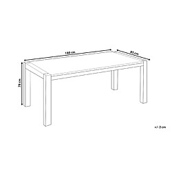 Avis Beliani Table à manger 8 places NATURA Bois clair