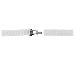 Avis Céramique Bracelet de Montre Remplace Bracelet Montre Smart Boucle en Acier Blanc 18mm