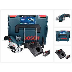 Bosch GKS 12V-26 Professional Scie circulaire sans fil 85mm avec boîtier L-Boxx + 1x Batterie GBA 3,0 Ah + Chargeur GAL 1230 CV