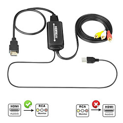 Universal Adaptateur HDMI 1080p pour câble audio/vidéo AV 3 RCA pour DVD HD PS4 pour TV pas cher