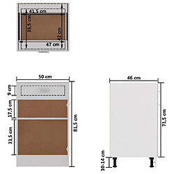 vidaXL Armoire de plancher à tiroir Blanc brillant Bois d'ingénierie pas cher