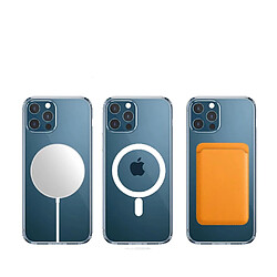 General Compatible avec la coque magnétique pour iPhone 14 Pro Max, protection complète de l'objectif de l'appareil photo, coque de protection transparente antichoc en silicone galvanisé (transparent)