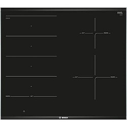 Acheter Bosch PXE675DC1E plaque Noir, Acier inoxydable Intégré (placement) Plaque avec zone à induction 4 zone(s)