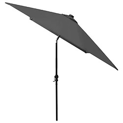 Acheter Helloshop26 Parasol avec led et mât en acier 2 x 3 m anthracite 02_0008066