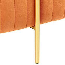 Beliani Banc DAYTON Orange Velours pas cher