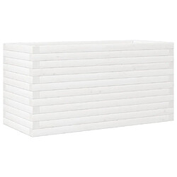 vidaXL Jardinière blanc 90x40x46 cm bois de pin massif