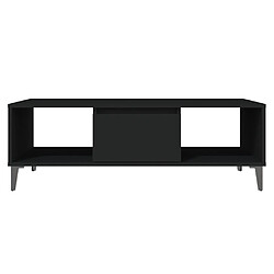 Acheter vidaXL Table basse noir 103,5x60x35 cm bois d'ingénierie