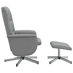 Acheter Maison Chic Fauteuil inclinable,Fauteuil luxe de relaxation de massage et repose-pied gris clair tissu -MN32622