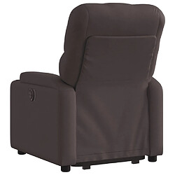 Acheter vidaXL Fauteuil inclinable électrique marron foncé tissu