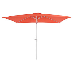 Mendler Parasol N23, parasol de jardin, 2x3m rectangulaire inclinable, polyester/aluminium 4,5kg ~ terracotta