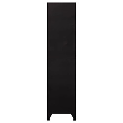 Avis vidaXL Armoire à casiers Noir 90x45x180 cm Acier