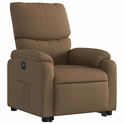 Avis Maison Chic Fauteuil Relax pour salon, Fauteuil inclinable électrique marron tissu -GKD83521