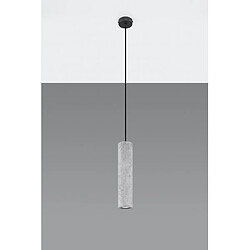 Luminaire Center Suspension design Luvo Béton Gris 1 ampoule 105cm