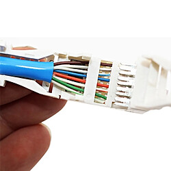 Acheter Wewoo Fiche modulaire de connecteur RJ-45 à sertir et sertir, sans outil, version courte Cat5e