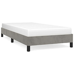 vidaXL Cadre de lit sans matelas gris clair 90x200 cm velours