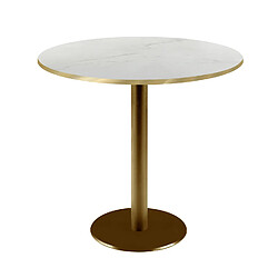 Restootab Table Ø70cm Rome bistrot marbre translucide