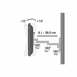 Techly Support mural pour TV LCD/LED/PDP deux articulations 13-30`'`' 15 kg VESA argenté - clavier QWERTY