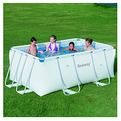 Pack Piscine Rectangulaire Bestway Frame 287x201x100 cm Épurateur, Echelle, Kit de Nettoyage et Doseur de Chlore