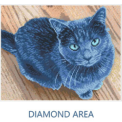 Diamond Dotz Carré Chat bleu – Intermédiaire