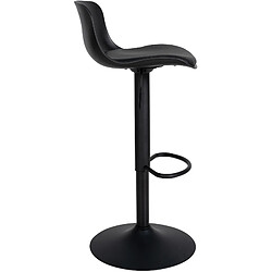 Acheter Decoshop26 Tabouret de bar x1 hauteur réglable et siège pivotant avec siège en plastique noir métal noir 10_0004531