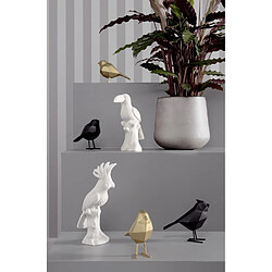 Present Time Statuette oiseau décorative en résine - Noir mat