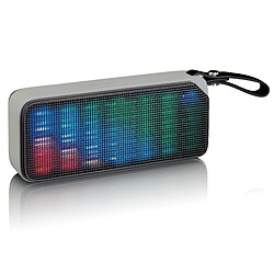 Lenco Enceinte Bluetooth® étanche aux projections d'eau avec effets lumineux BT-191BK Gris-Noir