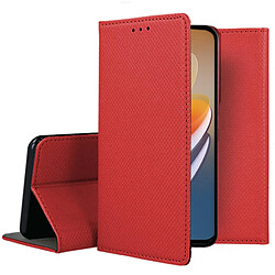 Htdmobiles Housse pour Oppo Reno 8 Pro 5G - etui coque pochette portefeuille + film ecran - ROUGE MAGNET