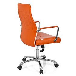 Chaise de bureau / Fauteuil de direction TEWA simili-cuir orange hjh OFFICE pas cher