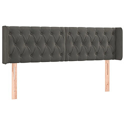 Avis Maison Chic Tête de lit scandinave à LED,meuble de chambre Gris foncé 147x16x78/88 cm Velours -MN34893