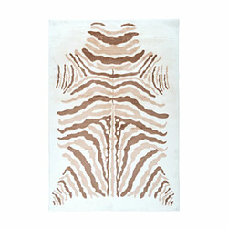 Paris Prix Tapis Imprimé Animal Rabbit Beige & Marron 160 x 230 cm