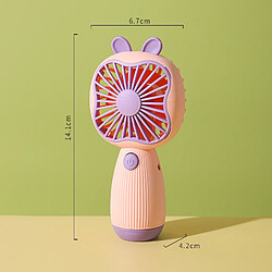 Ventilateur De Poche Design (Rose) Avec Chargement Usb Portable Et Facile À Transporter