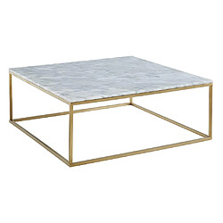 Avis Table basse design ARETHA de Pascal MORABITO - Marbre et Métal - Blanc et Doré