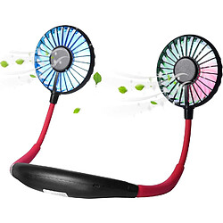 Avis Ventilateur de cou Portable, LED à changement de couleur, avec aromathérapie, rotation libre de 360¡ã et Conception de casque à Flux d'Air Puissant à faible bruit