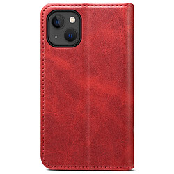 Etui en PU absorption magnétique avec support rouge pour votre iPhone 13 6.1 pouces