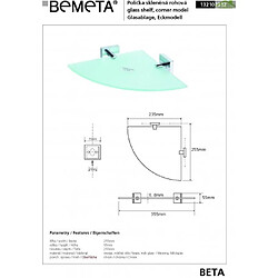 Bemeta - Maison De La Tendance Etagère triangulaire de coin BETA en verre 25,5cm x 23,5cm x 5,5cm