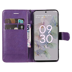 Htdmobiles Housse pour Google Pixel 6a 5G - etui coque pochette portefeuille + verre trempe - MAUVE