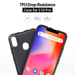 Acheter Wewoo Coque Étui de protection en TPU texturé fibre carbone pour Ulefone S10 Pro (Noir)