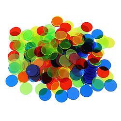 Puce De Bingo Translucide 100 Pièces 3/4 Pouce Pour Cartes De Jeu De Bingo Couleur Mixte