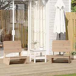 vidaXL Chaises de jardin lot de 2 60x64x70,5 cm bois massif de pin