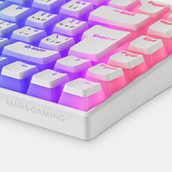 Mars Gaming MKCLOUDWBFR clavier USB + Bluetooth AZERTY Français Blanc