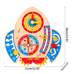 Avis Universal Un jouet pour bébé développé par le cerveau, une fusée, une planche occupée, un bébé, un bébé, une horloge, un comité d'éducation, un jouet préscolaire.