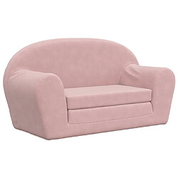 Maison Chic Canapé-lit convertible 2 places, Clic-Clac pour enfants rose peluche douce -GKD90180