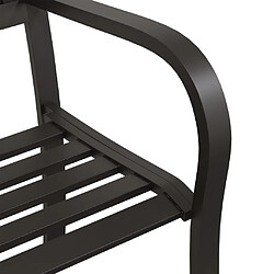 Acheter Helloshop26 Banc de jardin meuble de patio d'extérieur terrasse double de jardin 246 cm noir acier 02_0011828