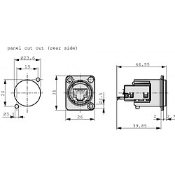 Alpexe Prise d'appareil RJ 45 Nickel